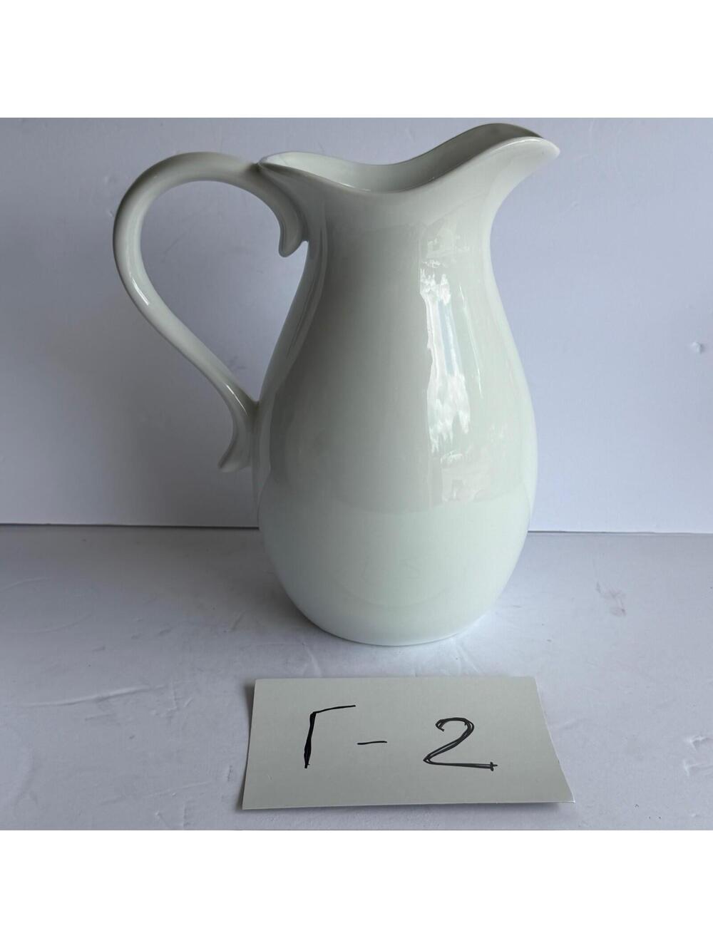 Threshold White Porcelain Pitcher Elegant Design Serveware Kitchen Dining